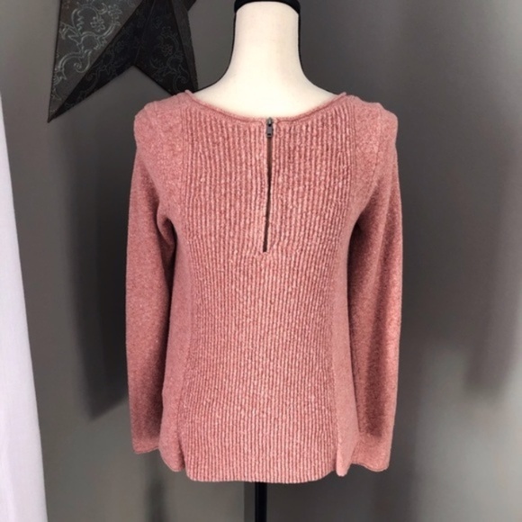 Free People Zipper-back Pullover Sweater Pink Sz XS - Picture 4 of 10